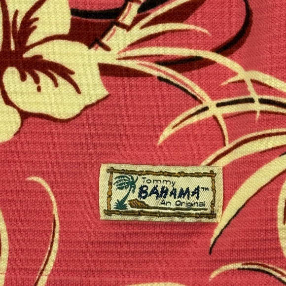 Tommy Bahama Hawiian Floral Print Hula Dancer Polo Shirt Men's Large - Lot‎ of 2 - Picture 4 of 16